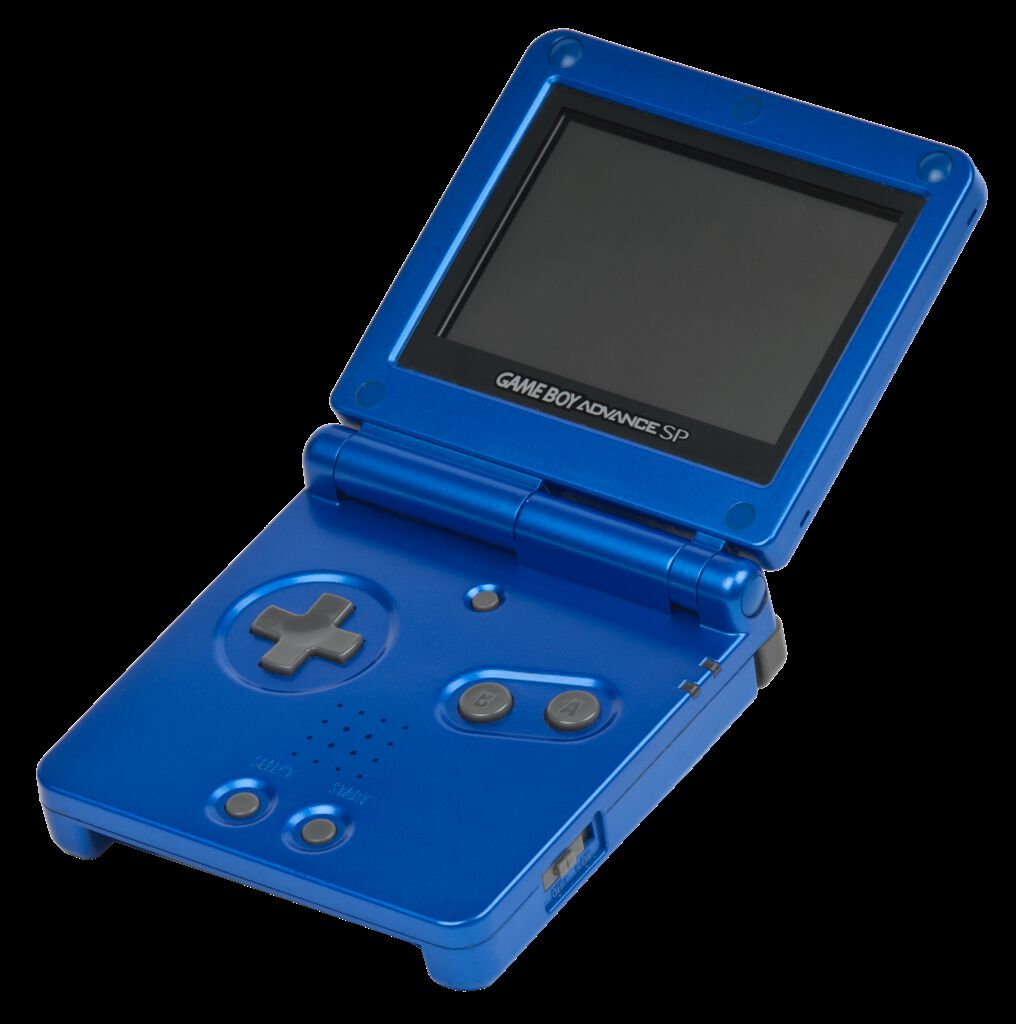 The original Game Boy Advance SP. Image credit: Evan-Amos on Wikimedia Commons. CC-BYSA
